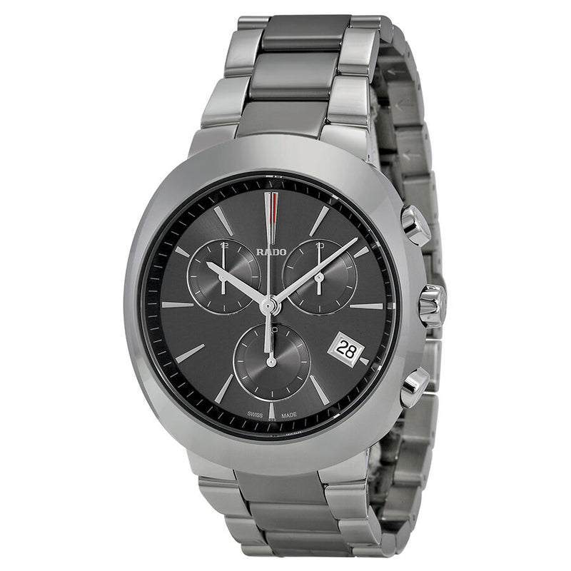 Rado D-Star Chronograph Grey Dial Two-Tone Ceramic Men's Watch #R15937102 - Watches of America