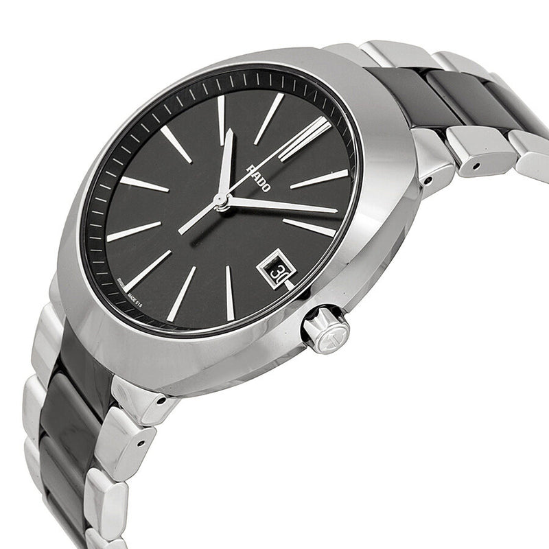 Rado D-Star XL Black Dial Stainless Steel Black Ceramic Men's Watch #R15943162 - Watches of America #2