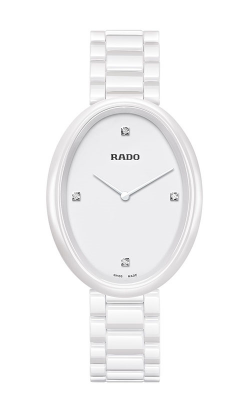 Rado Esenza White Dial White High-tech Ceramic Ladies Watch #R53092712 - Watches of America
