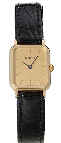 Rado Gold Rectangle Ladies Watch #R91181255 - Watches of America