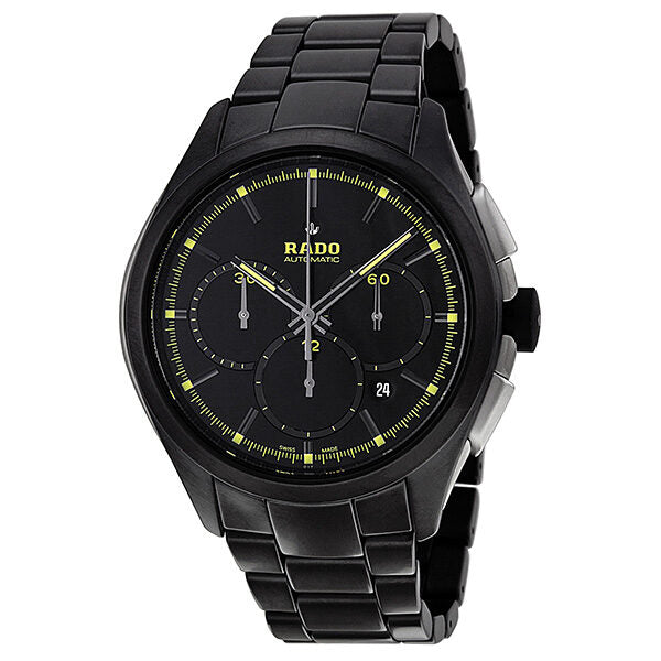 Rado Hyperchrome Automatic Chronograph Black High-Tech Ceramic Men's Watch #R32525172 - Watches of America