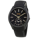 Rado Hyperchrome Dual Timer Black Dial Leather Men's Watch #R32104165 - Watches of America