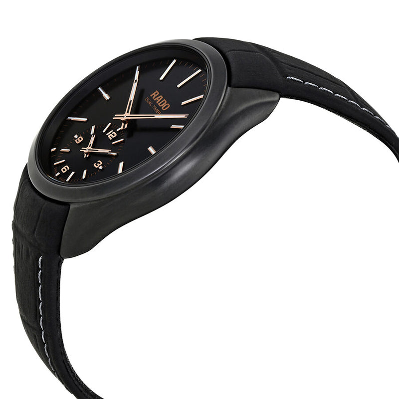 Rado Hyperchrome Dual Timer Black Dial Leather Men's Watch #R32104165 - Watches of America #2
