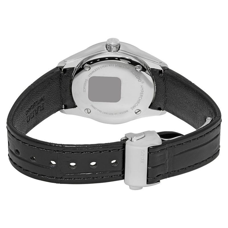 Rado HyperChrome Silver Dial Black Leather Ladies Watch #R32110105 - Watches of America #3