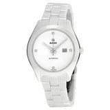 Rado Hyperchrome Automatic White Dial White Ceramic Diamond Ladies Watch #R32258702 - Watches of America