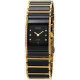 Rado Integral Black Dial Two-tones Diamond Ladies Watch #R20752752 - Watches of America
