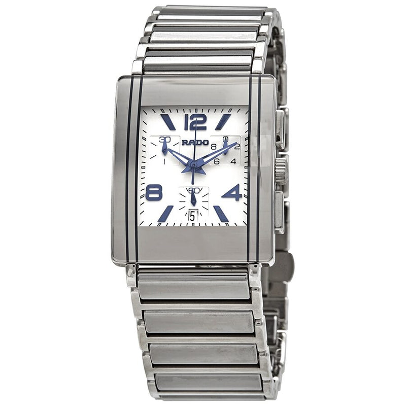 Rado Integral Chronograph Platinum-tone Ceramic Men's Watch #R20591102 - Watches of America