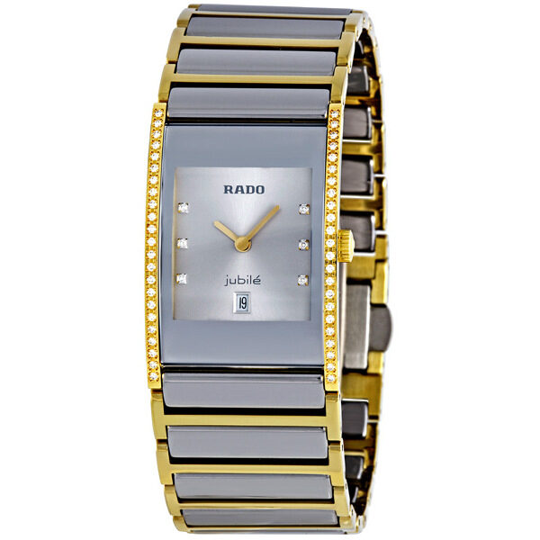 Rado Integral Quartz Platinum-Tone/Gold-tone DiamondWatch #R20794702 - Watches of America
