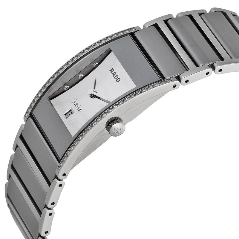 Rado Integral Silver Dial Diamond Platium-tone Ceramic Ladies Watch #R20732712 - Watches of America #2