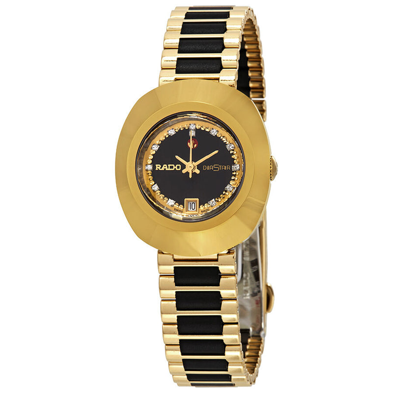 Rado Original Automatic Black Simili Stone Dial Ladies Watch #R12416514 - Watches of America