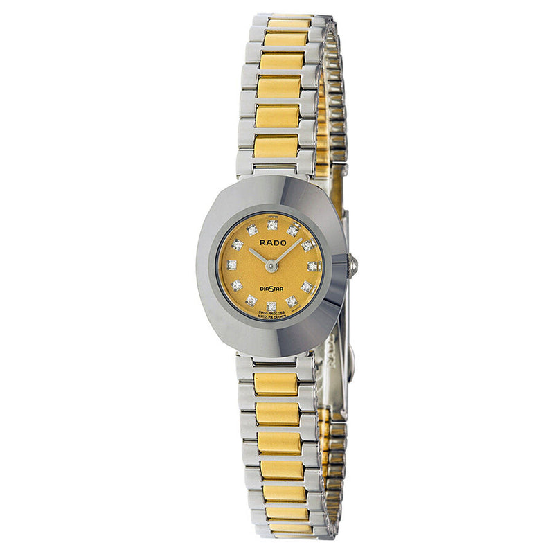 Rado Original Diastar Jubile Champagne Dial Diamond Ladies Watch R1255#R12558633 - Watches of America