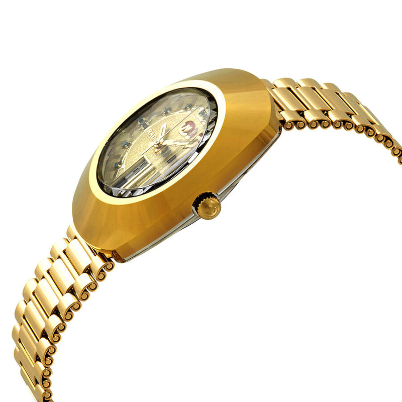 Rado Original Green Simili Stone Dial Men's Gold Tone Watch #R12413463 - Watches of America #2