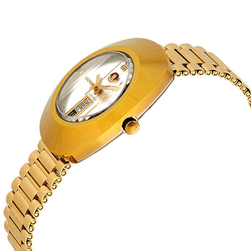 Rado Original Silver Diamond Dial Men's Yellow Gold-Tone L Watch #R12413783 - Watches of America #2