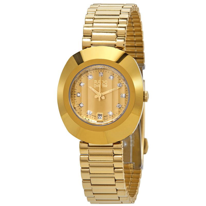 Rado Original Yellow Gold Dial Ladies Watch #R12306303 - Watches of America