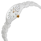 Rado Thinline Jubile White Dial White Ceramic Ladies Watch #R27958702 - Watches of America #2