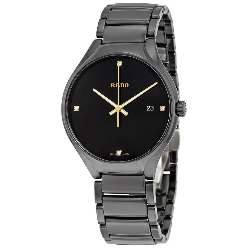 Rado True Black Dial Black Ceramic Men's Watch #R27238712 - Watches of America