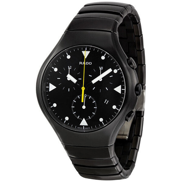 Rado True Black Dial Chronograph High Tech Ceramic Men's Watch #R27815162 - Watches of America