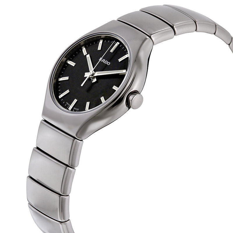 Rado True Black Dial Platinum-tone Ceramic Ladies Watch #R27656162 - Watches of America #2