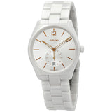 Rado True Specchio Silver Dial White Ceramic 37 mm Watch #R27082012 - Watches of America