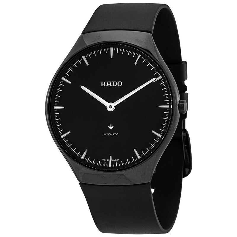 Rado True Thinline Automatic Black Dial Men's Watch #R27969159 - Watches of America