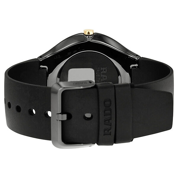 Rado True Thinline Diamond Black Dial Black Ceramic Men's Watch #R27741709 - Watches of America #3