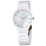 Rado True Thinline Mother of Pearl Dial White Ceramic Ladies Watch #R27957912 - Watches of America