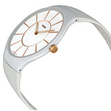 Rado True Thinline White Dial Rubber Strap Ladies Watch #R27957109 - Watches of America #2