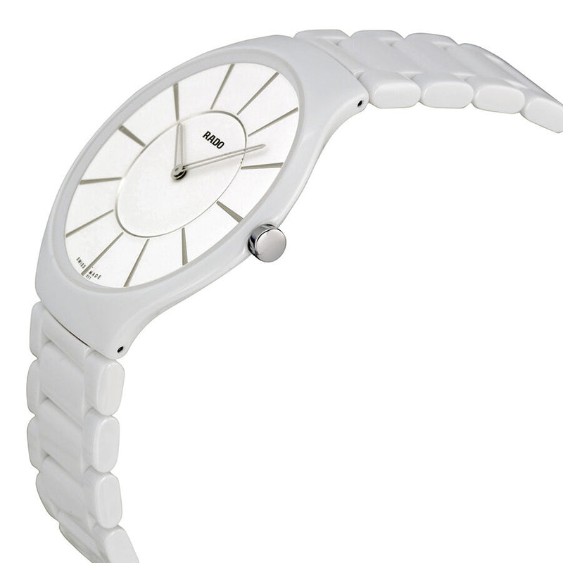 Rado True Thinline White Dial White Ceramic Ladies Watch #R27957112 - Watches of America #2