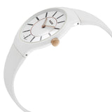 Rado True Thinline White Diamond Dial Rubber Rubber Ladies Watch #R27958709 - Watches of America #2