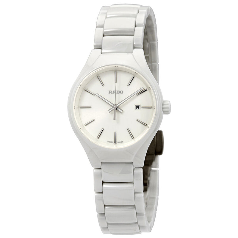 Rado True White Dial Ladies Ceramic Watch #R27061012 - Watches of America