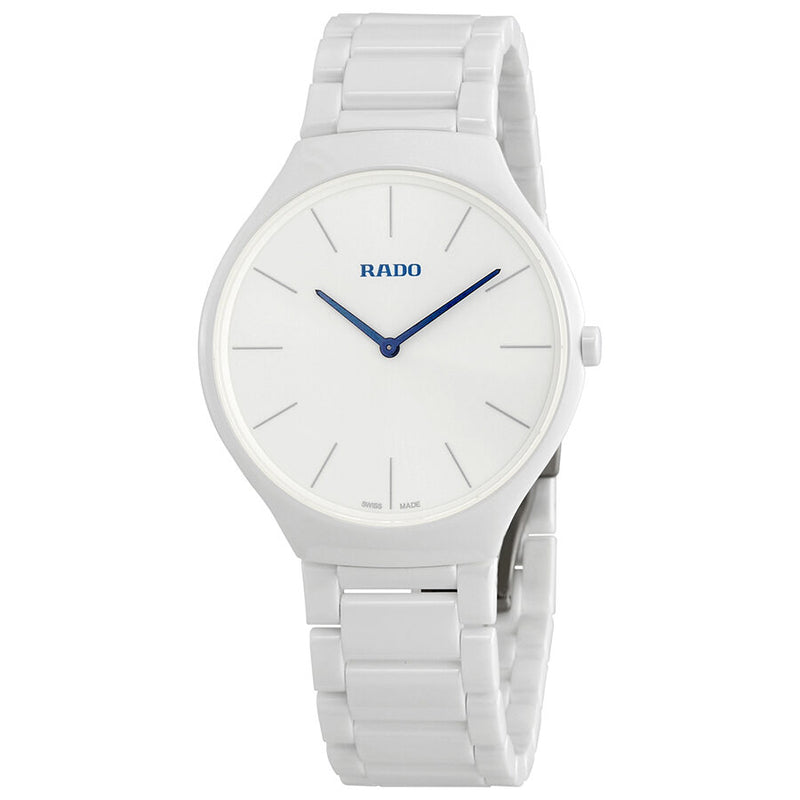 Rado True White Dial White Ceramic Ladies Watch #R27957022 - Watches of America