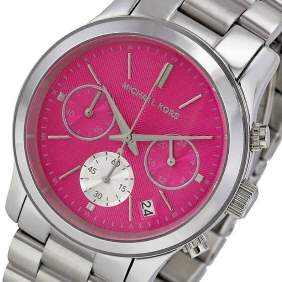 Michael Runway Chronograph Pink Dial Ladies Watch MK6160