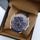 Guess Horizon Blue Dial Leather Strap Men's Watch#W0380G5 - Watches of America #4
