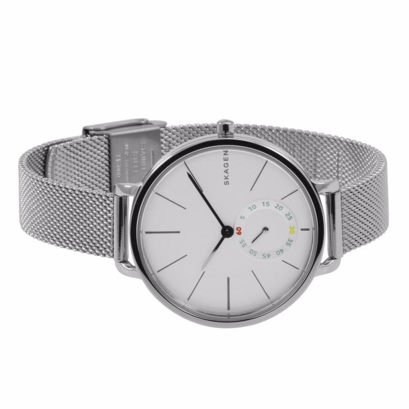 Skagen Hagen Reloj de mujer de acero inoxidable con esfera blanca SKW2358