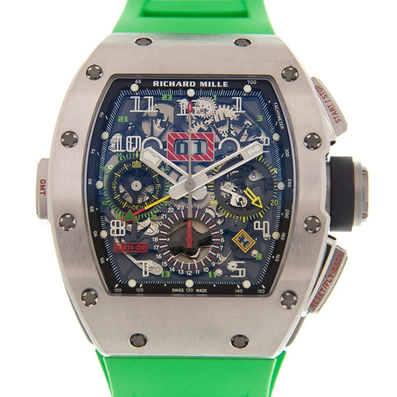 Richard Mille RM 11-02 Flyback Chronograph Dual Time Zone Automatic Titanium Men's Watch #RM11-02 TI - Watches of America #2