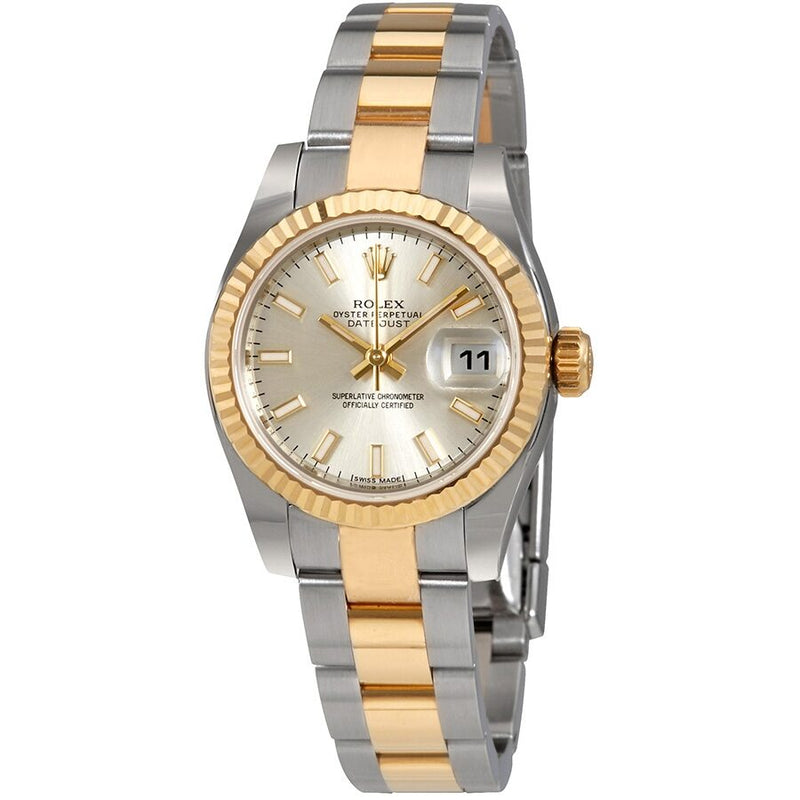 Rolex Lady Datejust 26 Silver Dial Stainless Steel and 18K Yellow Gold Oyster Bracelet Automatic Watch #179173SSO - Watches of America #2