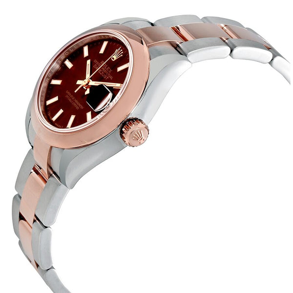 Rolex Lady Datejust Chocolate Dial Steel and 18K Everose Gold Oyster Watch #279161CHSO - Watches of America