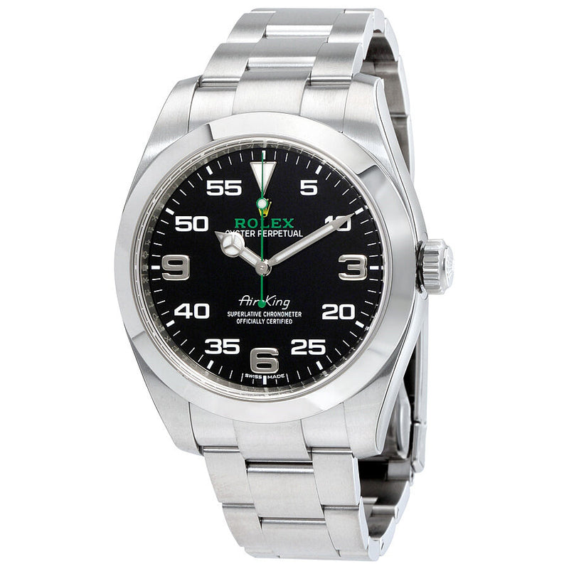 Rolex Air King Black Dial Stainless Steel Men's Watch BKAO#116900 - Watches of America