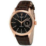 Rolex Cellini Black Dial 18K Rose Gold Automatic Men's Watch #50515BKSBRL - Watches of America