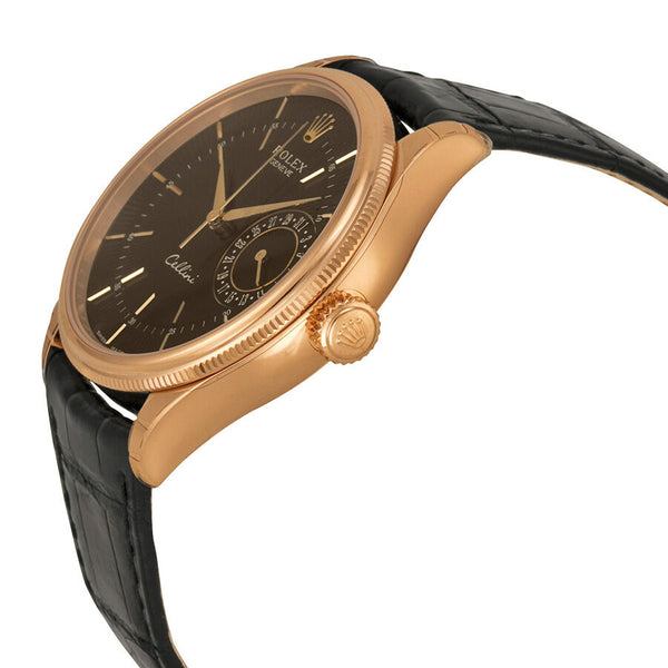 Rolex Cellini Date Black Dial 18kt Everose Gold Men's Watch #50515BKSBKL - Watches of America #2