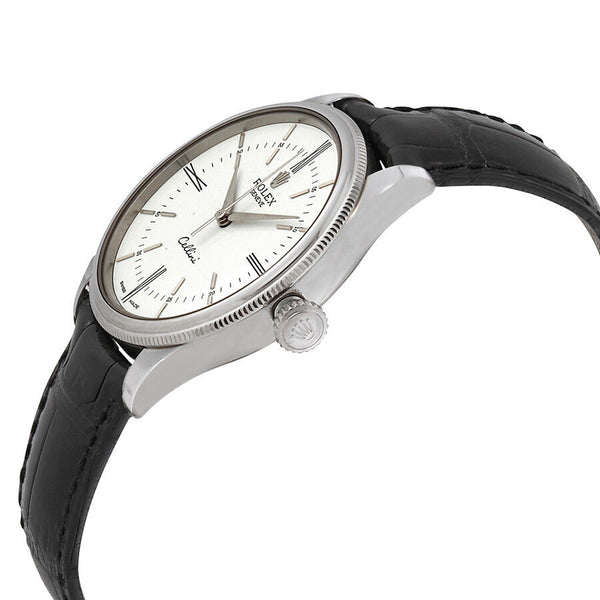 Rolex Cellini Time White Dial Automatic Men's 18 Carat White Gold Watch #50509WSL - Watches of America #2