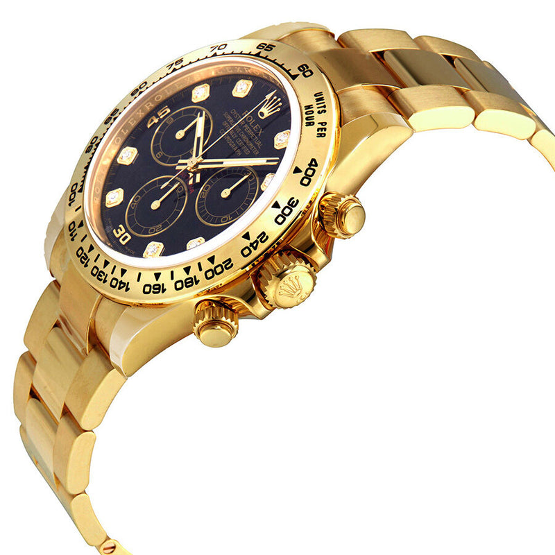 Rolex Cosmograph Daytona Black Diamond Dial Men's 18kt Yellow Gold Oyster Watch #116508BKDO - Watches of America #2