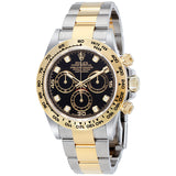 Rolex Cosmograph Daytona Black Diamond Dial Steel and 18K Yellow Gold Men's Watch #116503BKDO - Watches of America