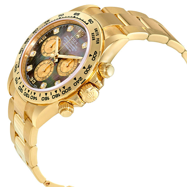 Rolex Cosmograph Daytona Black Mother of Pearl Dial 18K Yellow Gold Men's Watch #116508BKMDO - Watches of America #2