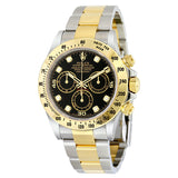 Rolex Cosmograph Daytona Black set with Diamonds Dial Stainless steel and 18K Yellow Gold Oyster Bracelet Automatic Men's Watch #116523BKDO - Watches of America