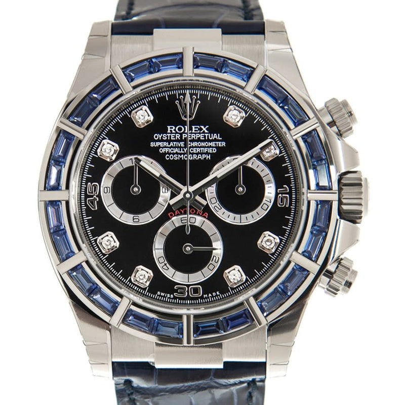 Rolex Cosmograph Daytona Chronograph Automatic Chronometer Diamond Blue Dial Men's Watch #116589DBLSACI - Watches of America