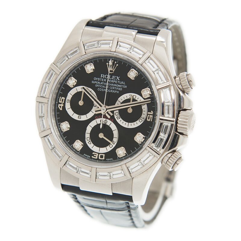 Rolex Cosmograph Daytona Chronograph Diamond Black Dial Men's Watch #116589BLADL - Watches of America #2
