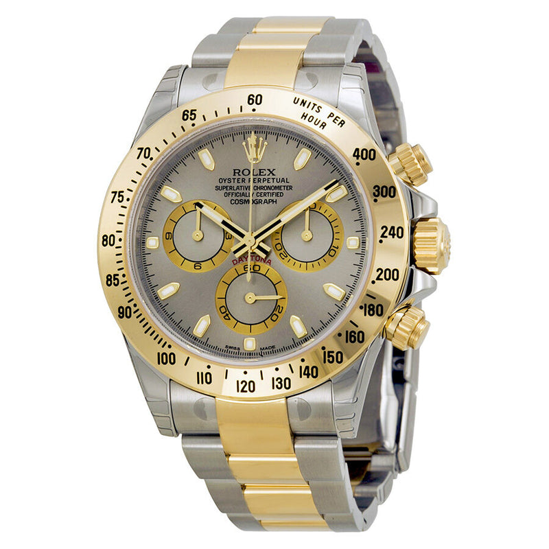 Rolex Cosmograph Daytona Grey Dial Stainless steel and 18K Yellow Gold Oyster Bracelet Automatic Men's Watch #116523GYSO - Watches of America