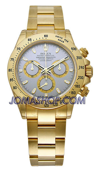 Rolex Cosmograph Daytona Grey Dial 18K Yellow Gold Oyster Bracelet Automatic Men's Watch #116528GYSO - Watches of America