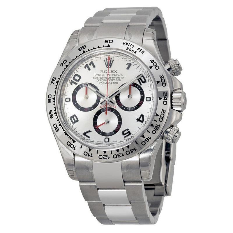Rolex Cosmograph Daytona Silver Dial 18K White Gold Oyster Bracelet Automatic Men's Watch #116509SAO - Watches of America